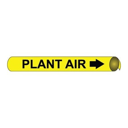 Nmc Pipemarker Strap-On, Plant Air B/Y, Fits, G4081 G4081